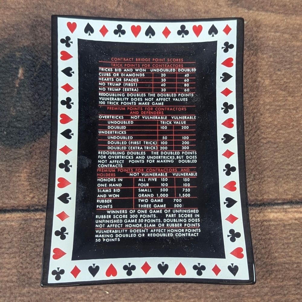 Vintage Contract Bridge Score Points Indicator Card Game Night‎ Accessory